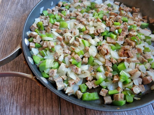 vegetables and sausage