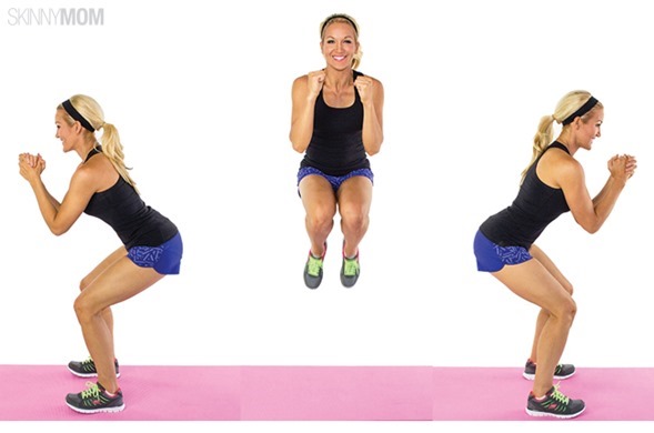 180 degree squat jumps