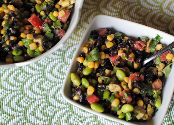 Black Bean and Edamame Salad