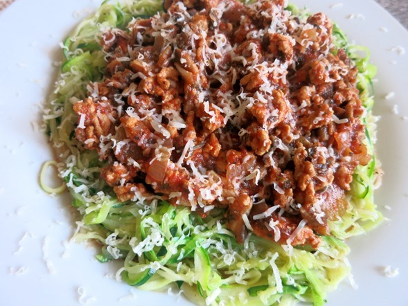 Crock Pot Turkey Bolognese and Zucchini Noodles Recipe