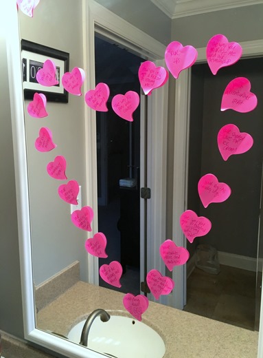 Valentine's Day Post It Note Heart