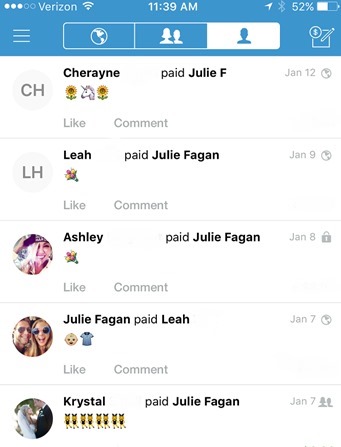 Venmo record
