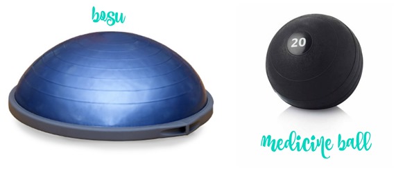 bosu and medicine ball