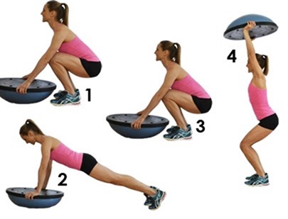 Bosu burpees