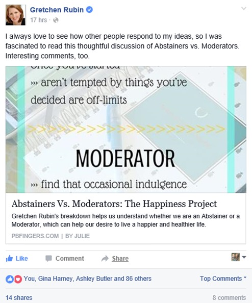 Gretchen Rubin Facebook