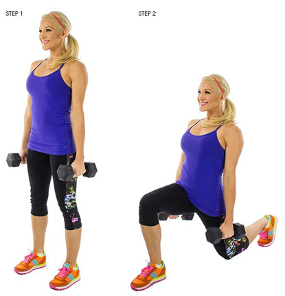 dumbbell lunge