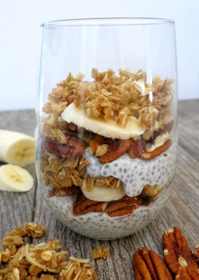 Banana Nut Chia Pudding Parfaits