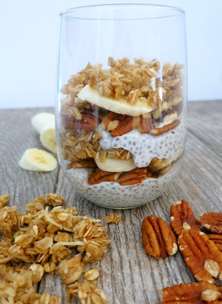Banana Nut Chia Seed Pudding Parfait
