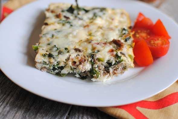 Easy Egg White Pizza Bake