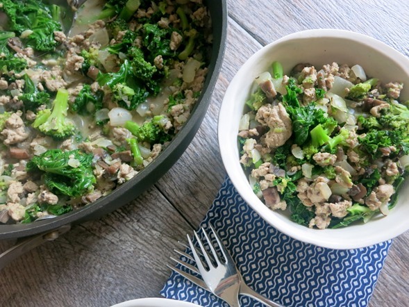 Easy Paleo Turkey Kale Skillet Recipe