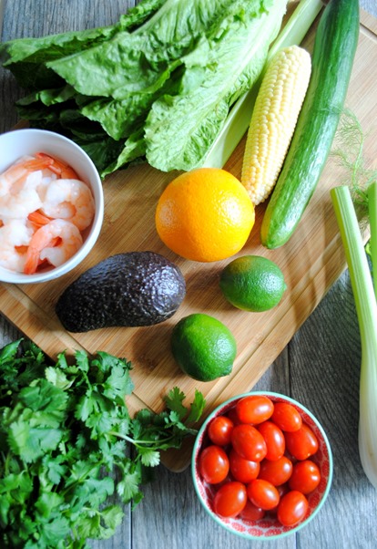 Shrimp Chopped Salad Ingredients