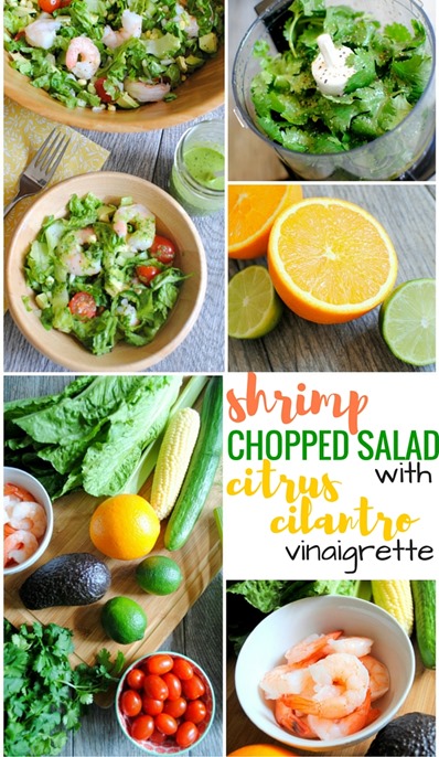 Shrimp Chopped Salad with Citrus Cilantro Vinaigrette