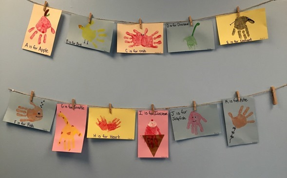 hand print alphabet craft