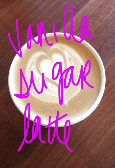 not just coffee vanilla sugar latte