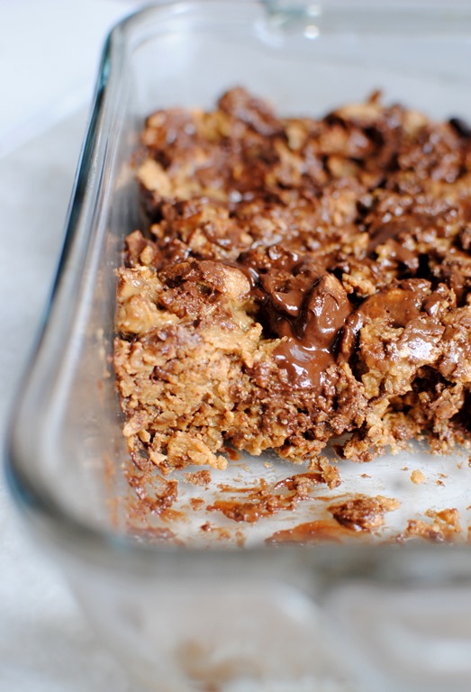Chocolate Peanut Butter Cereal Bars