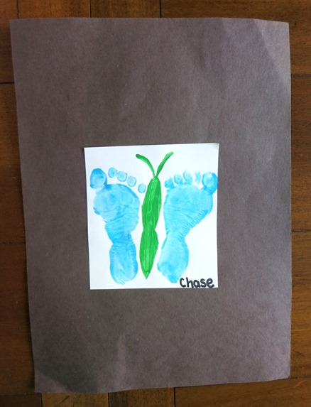 Footprint Butterfly Craft for Mother's Day