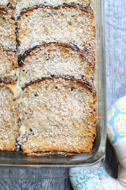 Light Coconut French Toast Casserole