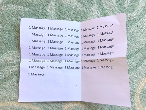 Massage Birthday Gift Idea