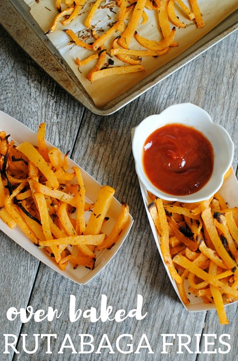 Oven Baked Rutabaga Fries - A healthy alternative to greasy french fries!