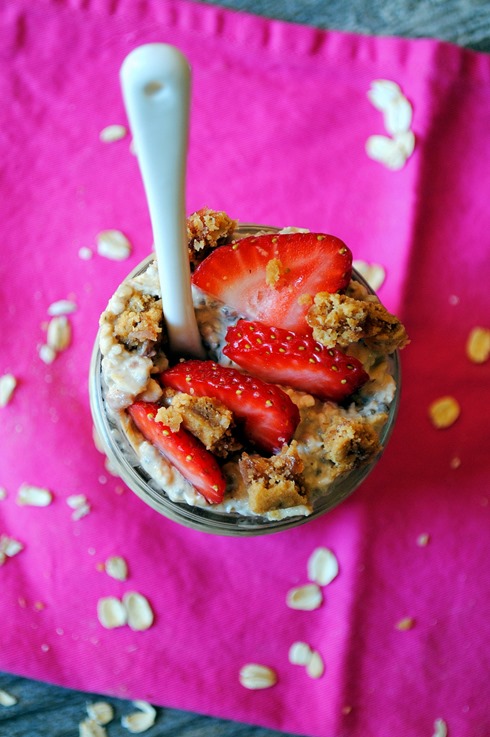 PB & J Overnight Oats