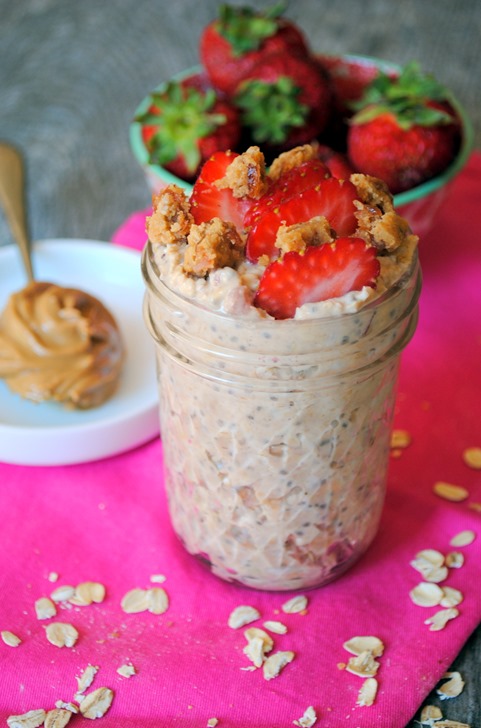 Peanut Butter and Jelly Overnight Oats (Gluten-Free)