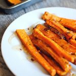 Roasted Sweet Potatoes with Hot Honey Drizzle