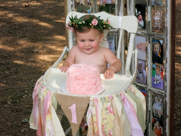 Smash Cake and Flower Crown First Birthday