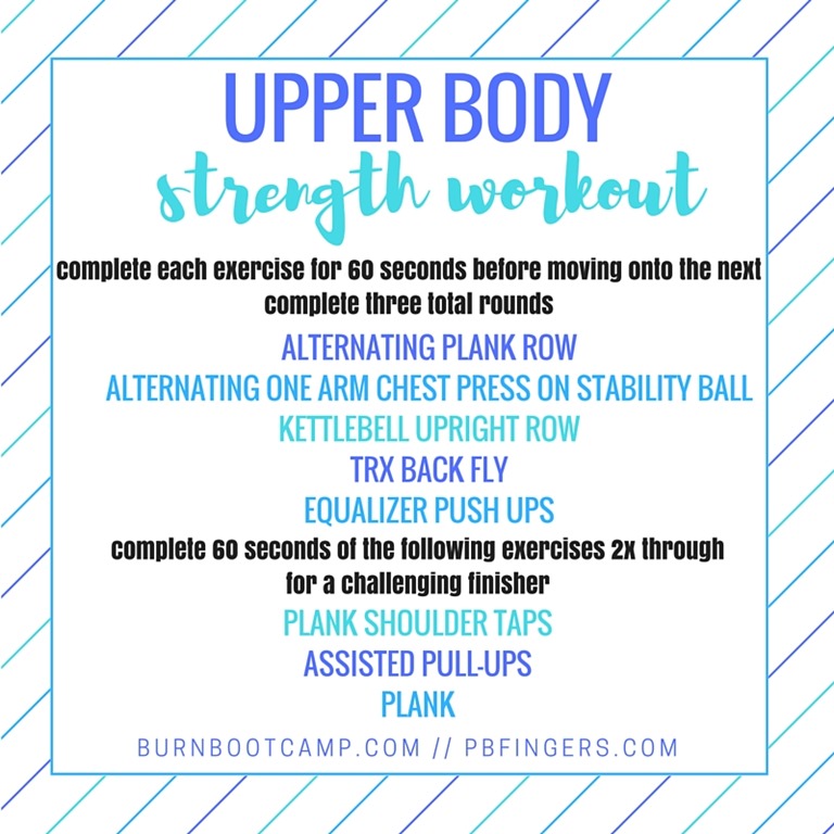 Monday Happenings Upper Body Strength Workout Peanut Er Upper Body Strength Workout