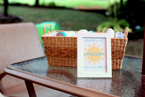 Sunscreen for Little Ones Birthday Party