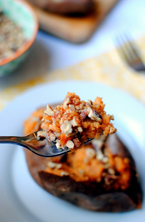 Maple Cinnamon Twice Baked Sweet otatoes Recipe