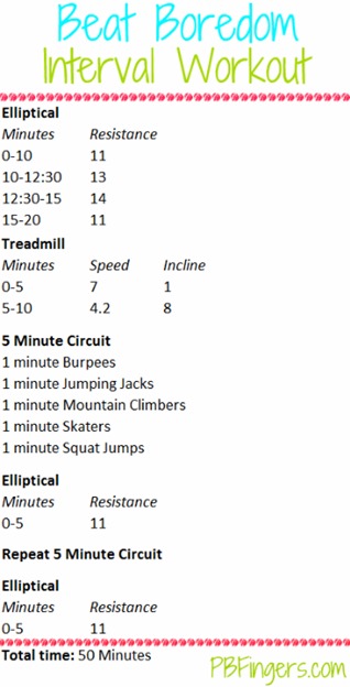 Beat Boredom Interval Workout