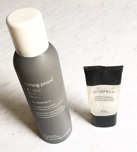 Living Proof Dry Shampoo and Smashbox Primer