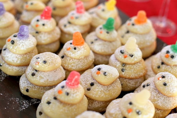 Christmas Snowman Sugar Cookies