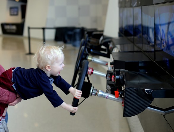 NASCAR Hall of Fame with Toddler