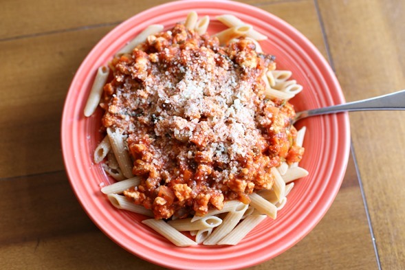Turkey Bolognese and Whole Wheat Penne