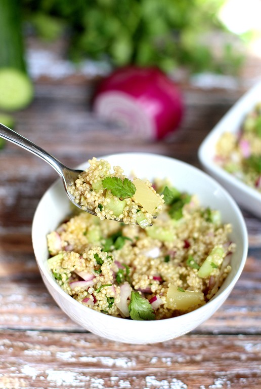 Cold Quinoa Salad Recipe (Clean, Simple and A Crowd-Pleaser!)