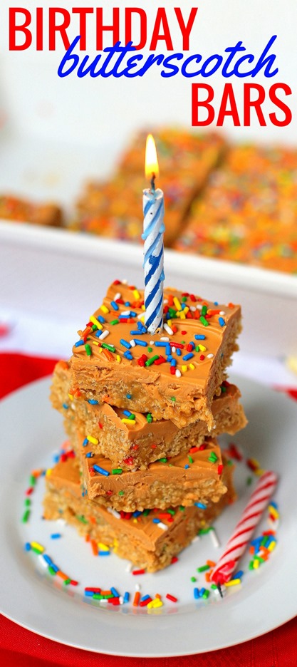 Birthday Butterscotch Bars