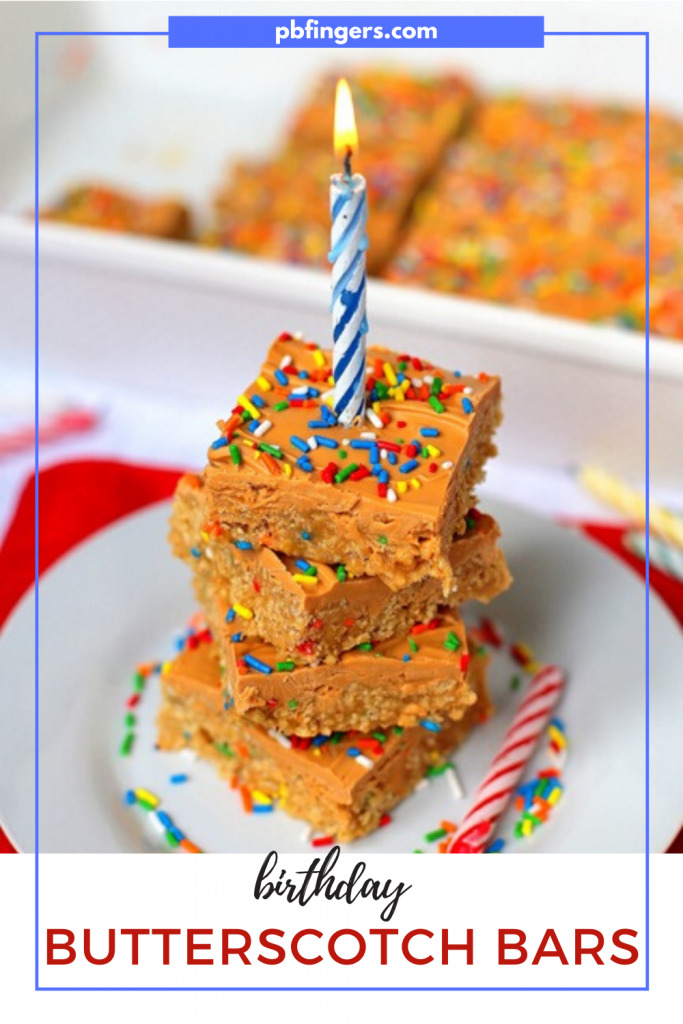 Birthday Butterscotch Bars