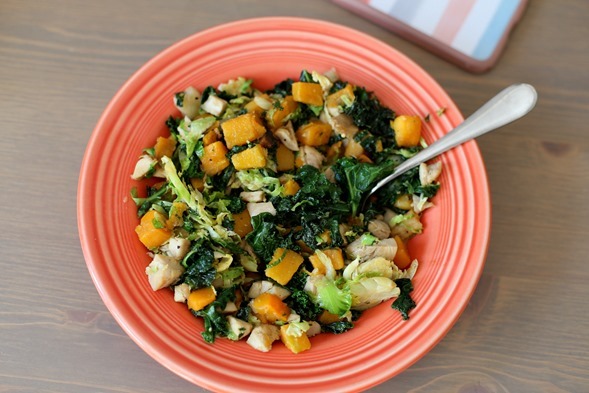 kale butternut squash chicken thighs