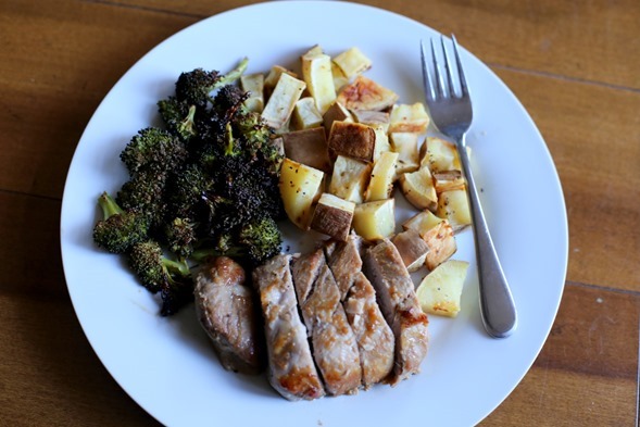 pork potatoes broccoli