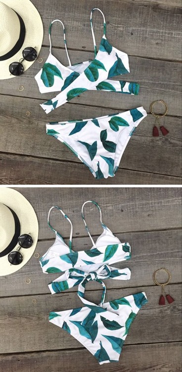 palm print bikini