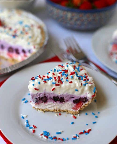 Berry Frozen Yogurt Pie (Perfect 4th of July Pie!) Berry Frozen Yogurt Pie (Perfect 4th of July Pie!)