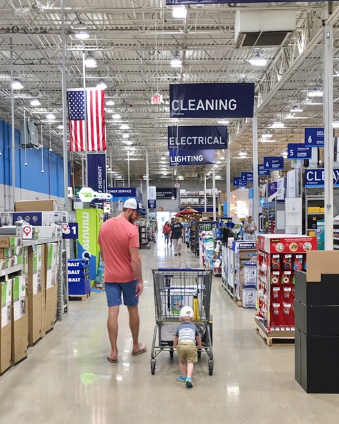 lowe's with toddler