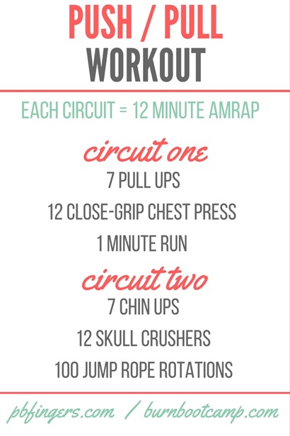 push pull workout burn boot camp