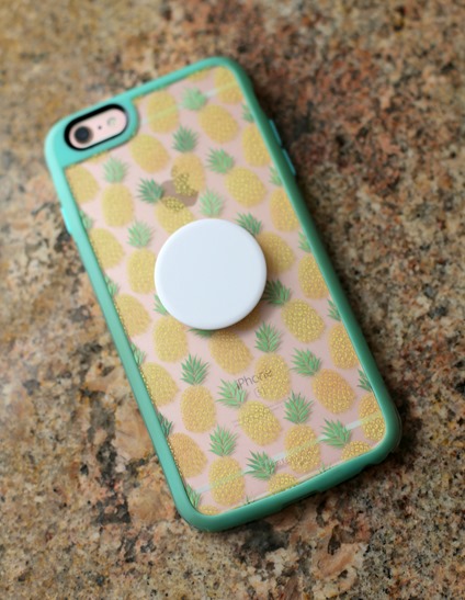 pineapple iphone case with pop socket