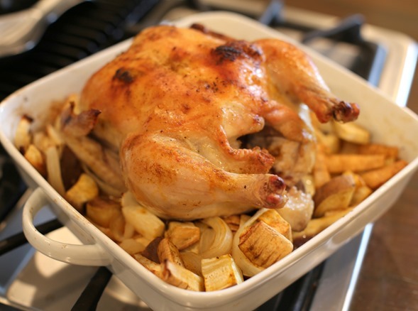 roasted chicken and veggies