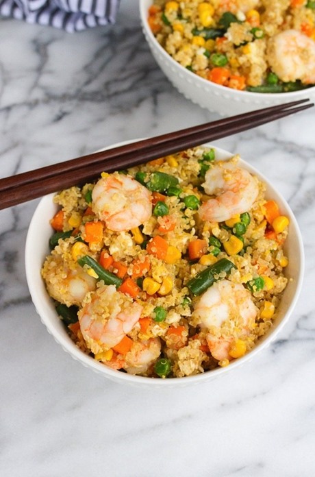 shrimp fried quinoa