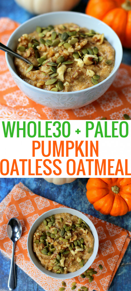 Pumpkin Paleo Oatmeal