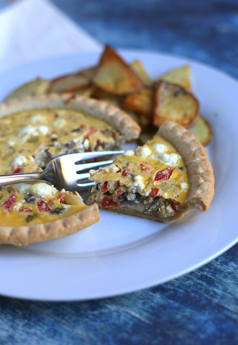 Blue Apron Mushroom CheeseQuiche