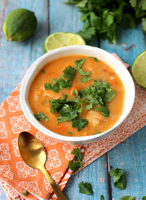 Crock Pot Coconut Chicken and Cauliflower Rice Stew